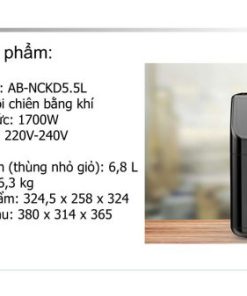NỒI CHIÊN KHÔNG DẦU ARBER ABNCKD5.5 - 24 NỒI CHIÊN KHÔNG DẦU ARBER ABNCKD5.5 - 23