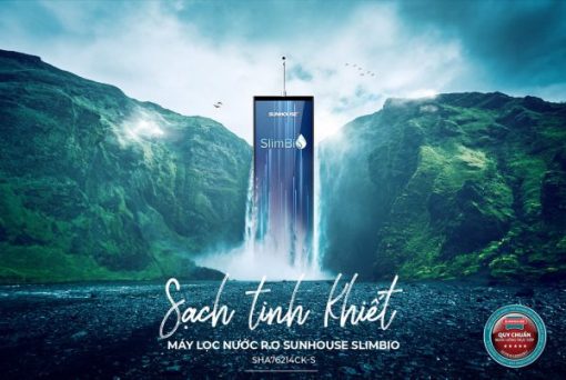 Máy lọc nước R.O nóng lạnh SUNHOUSE SLIMBIO SHA76214CK-S - 1