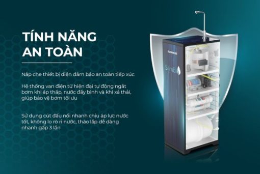 Máy lọc nước R.O nóng lạnh SUNHOUSE SLIMBIO SHA76214CK-S - 17