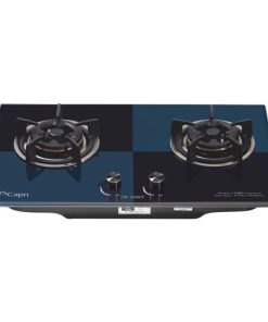 BẾP GAS ÂM KÍNH 2 LÒ CAPRI CR-208KT BLACK GREEN
