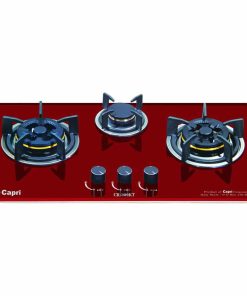 BẾP GAS ÂM KÍNH 3 LÒ CAPRI CR-309KT RED