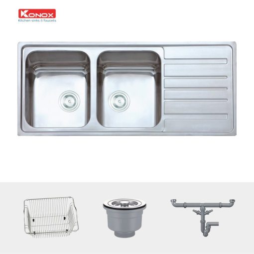 CHẬU RỬA BÁT KONOX Artusi KS11650 1D BÀN PHẢI