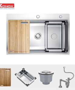 CHẬU RỬA BÁT KONOX KN7650TS - 9 CHẬU RỬA BÁT KONOX KN7650TS