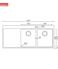 Chậu rửa bát KONOX Miro 1160 - 10 Chậu rửa bát KONOX Miro 1160
