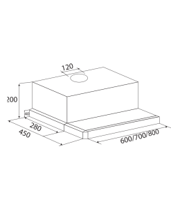 MÁY HÚT MÙI ÂM TỦ KAFF KF-TL60H