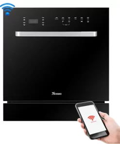 MÁY RỬA CHÉN TEXGIO TGWF68GB - 8 BỘ KẾT NỐI WIFI SẤY KHÍ NÓNG