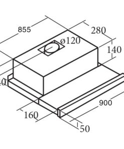 Máy hút mùi âm tủ Cata TF 2003 Duralum 90 - 9 Máy hút mùi âm tủ Cata TF 2003 Duralum 90
