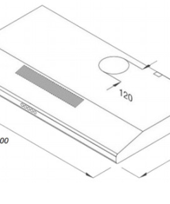 Máy hút mùi cổ điển Kaff KF-SL70KB - 8 Máy hút mùi cổ điển Kaff KF-SL70KB