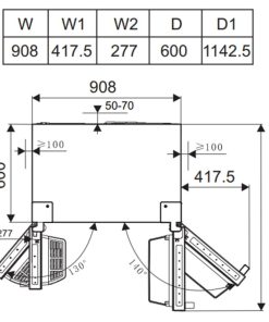 Tủ lạnh Side By Side KAFF KF-SBS600BWT