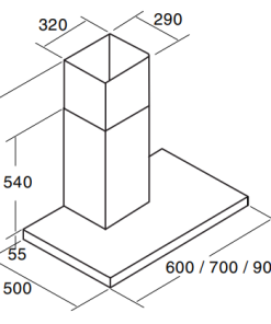 Máy hút mùi áp tường Cata SYGMA 600
