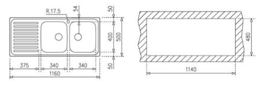TEKA CLASSIC 1160 500 2B 1D 10119023