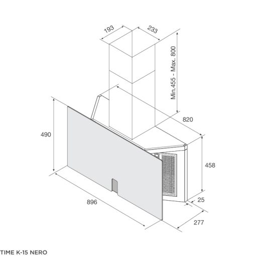Máy Hút Mùi Áp Tường Malloca Time K-15 Nero