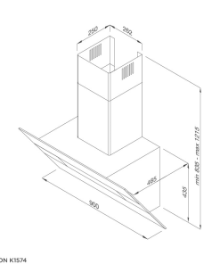 Máy hút mùi áp tường Malloca Horizon K1574 - 16 Máy hút mùi áp tường Malloca Horizon K1574