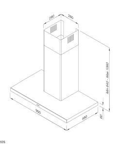 Máy hút mùi áp tường Malloca Min F-205 - Dòng nhập khẩu Italy - 17 Máy hút mùi áp tường Malloca Min F-205 - Dòng nhập khẩu Italy