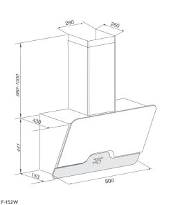 Máy hút mùi áp tường Malloca Drive F-152W - 20 Máy hút mùi áp tường Malloca Drive F-152W