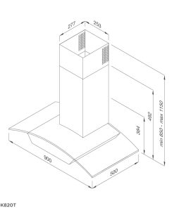 Máy hút mùi áp tường Malloca Sigma-K820T