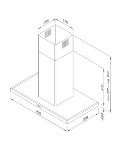 Máy hút mùi Malloca SLIM K-4250