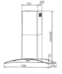Máy Hút Mùi Canzy CZ 1870 - 8 Máy Hút Mùi Canzy CZ 1870