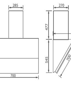 Máy Hút Mùi Độc Lập Canzy CZ 2870GH - 5 Máy Hút Mùi Độc Lập Canzy CZ 2870GH