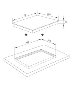 BẾP ĐIỆN TỪ 2 VÙNG NẤU MALLOCA MH-02IR D