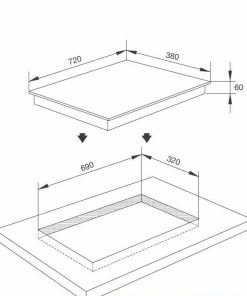 Bếp điện từ 2 vùng nấu Malloca MH-02IR LB / Bếp 1 điện 1 từ, kính Eurokera - 5 BẾP ĐIỆN TỪ 2 VÙNG NẤU MALLOCA MH-02IR LB