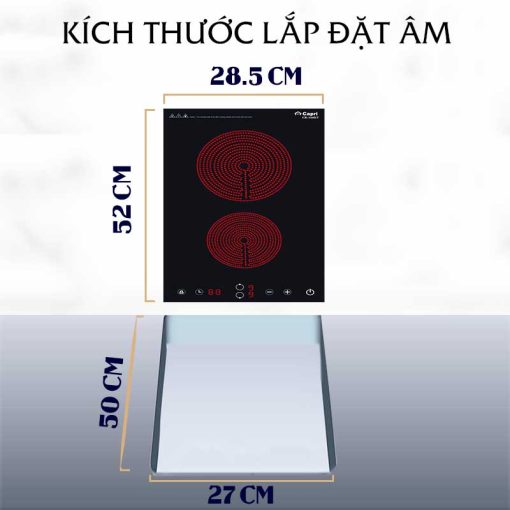 BẾP DOMINO 2 HỒNG NGOẠI CAPRI CR-168KT