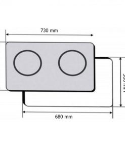 BẾP GAS ÂM KÍNH 2 LÒ CAPRI CR-208KT RED