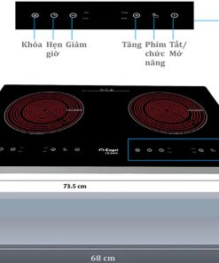 Bếp hồng ngoại đôi Capri CR-800H - 5 BẾP HỒNG NGOẠI ĐÔI CAPRI CR-800H