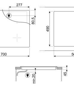 BẾP TỪ ĐA CHỨC NĂNG MÀU ĐEN SMEG SI1M7733B 536 64 081 - 4 BẾP TỪ ĐA CHỨC NĂNG MÀU ĐEN SMEG SI1M7733B 536 64 081