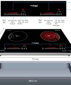Bếp từ hồng ngoại đôi Capri CR-668HI - 4 BẾP TỪ HỒNG NGOẠI ĐÔI CAPRI CR-668HI