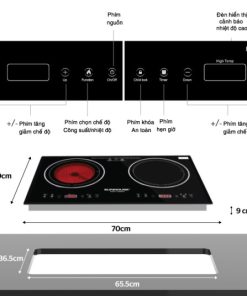 BẾP ĐÔI ĐIỆN TỪ HỒNG NGOẠI SUNHOUSE SHB8609