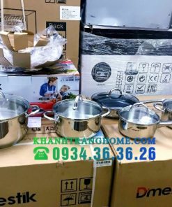 Bộ nồi chảo Dmestik ES009 - 4 BỘ NỒI CHẢO DMESTIK ES009