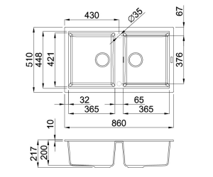 CHẬU ĐÁ MALLOCA BIANCO K-45062