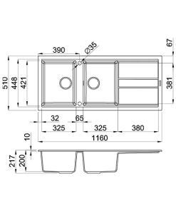CHẬU ĐÁ MALLOCA NERO K-50040