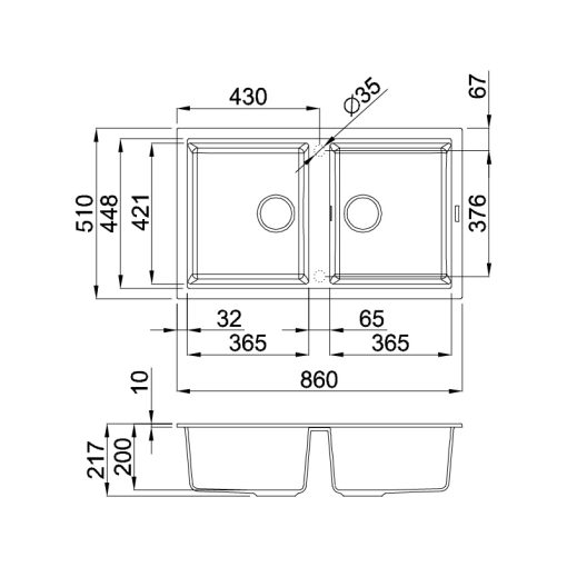 CHẬU ĐÁ MALLOCA TORTORA K-45043