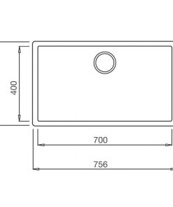 Chậu đá Malloca ZEN K 13040 / Màu đen / Phủ nano kháng khuẩn - 10 CHẬU ĐÁ MALLOCA ZEN K 13040