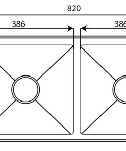 Chậu inox Kaff KF-HM8245BI - 4 CHẬU INOX KAFF KF-HM8245BI