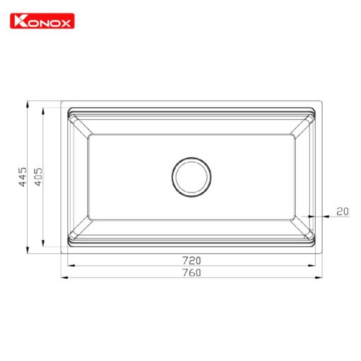 CHẬU RỬA BÁT KONOX KN7644SU