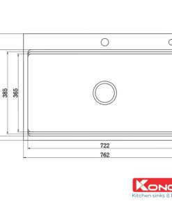 CHẬU RỬA BÁT KONOX KN7650TS - 8 CHẬU RỬA BÁT KONOX KN7650TS