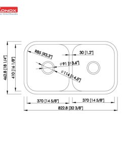 CHẬU RỬA CHÉN BÁT KONOX KN8246DUA