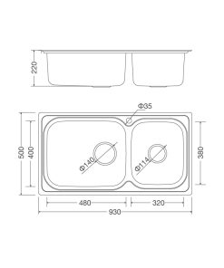 Chậu rửa chén Inox Malloca MS-2025 - 4 CHẬU RỬA CHÉN INOX MALLOCA MS-2025