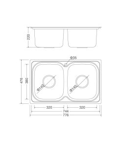 Chậu rửa chén Malloca MS-1001 NEW - 5 CHẬU RỬA CHÉN MALLOCA MS-1001 NEW