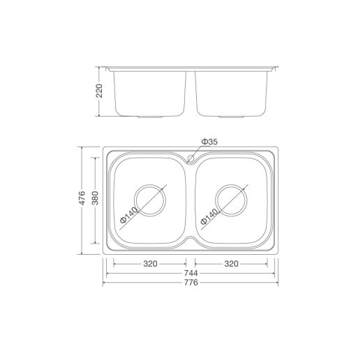 CHẬU RỬA CHÉN MALLOCA MS-1001 NEW