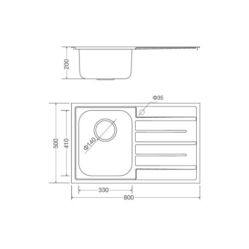 CHẬU RỬA CHÉN MALLOCA MS-1017 NEW