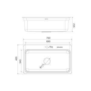 CHẬU RỬA CHÉN MALLOCA MS-1022D