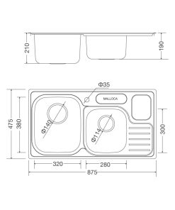 Chậu rửa chén Malloca MS-1024 - 4 CHẬU RỬA CHÉN MALLOCA MS-1024