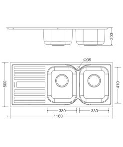 CHẬU RỬA CHÉN MALLOCA MS-1025L NEW