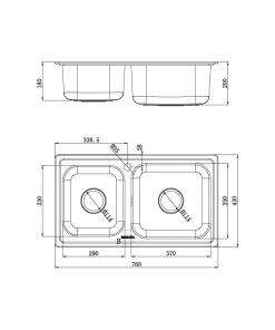 CHẬU RỬA CHÉN MALLOCA MS-2076E