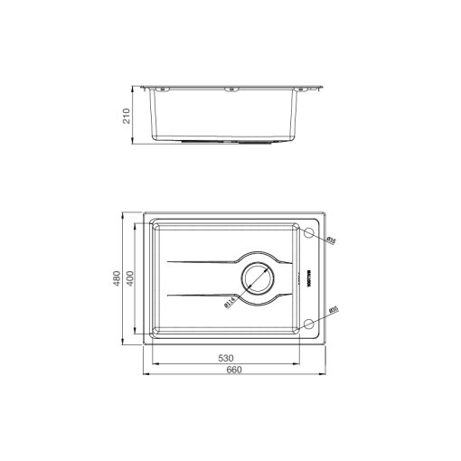 CHẬU RỬA CHÉN MALLOCA MS-5066W