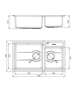 Chậu rửa chén Malloca MS-5082W - 6 CHẬU RỬA CHÉN MALLOCA MS-5082W